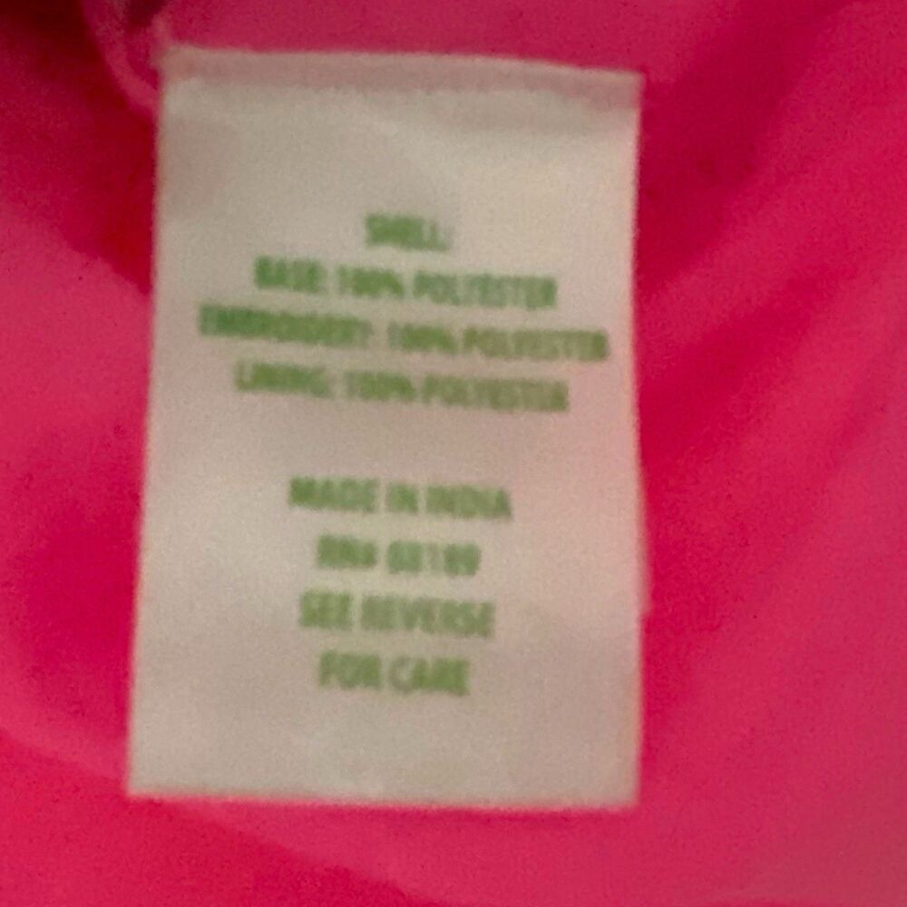 Lilly Pulitzer Lailah Top Neon Pink Orange Embroidered Eyelet Floral Glam XL - Picture 9 of 9